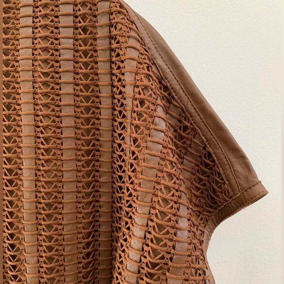 Escada Soft Luxurious Leather Weave Blouse - Picture 4 of 15